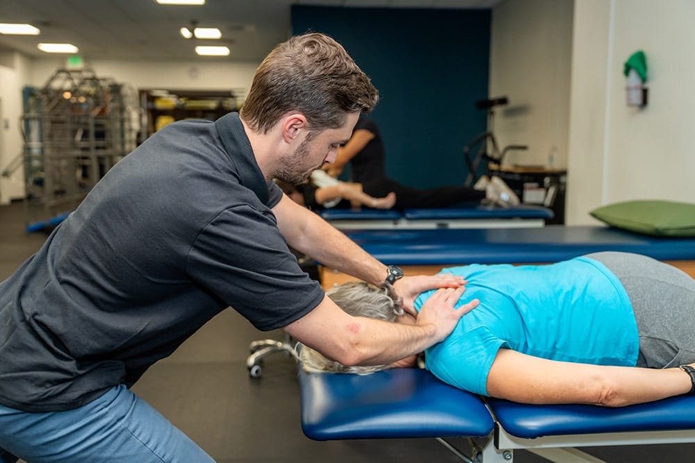 Physical therapy cervical shoulder therapy